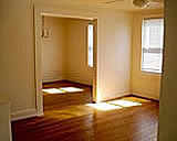 Living Room and Dining Room with wood floors